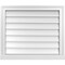 Ekena Millwork Vertical Surface Mount PVC Gable Vent w/ 2"W x 2"H , Brickmould Sill Frame, 26"W x 22"H GVPVE26X2203SN - alternate 1